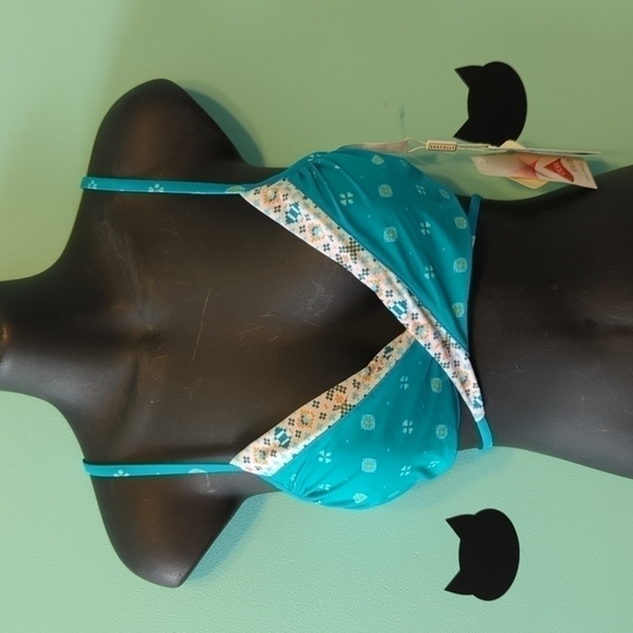 Seafolly Bikini Crossover Push-up Padded Top Bottom US 2 New - Picture 2 of 10